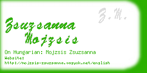 zsuzsanna mojzsis business card